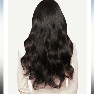20 inch Black Wavy Hair Extensions with Halo